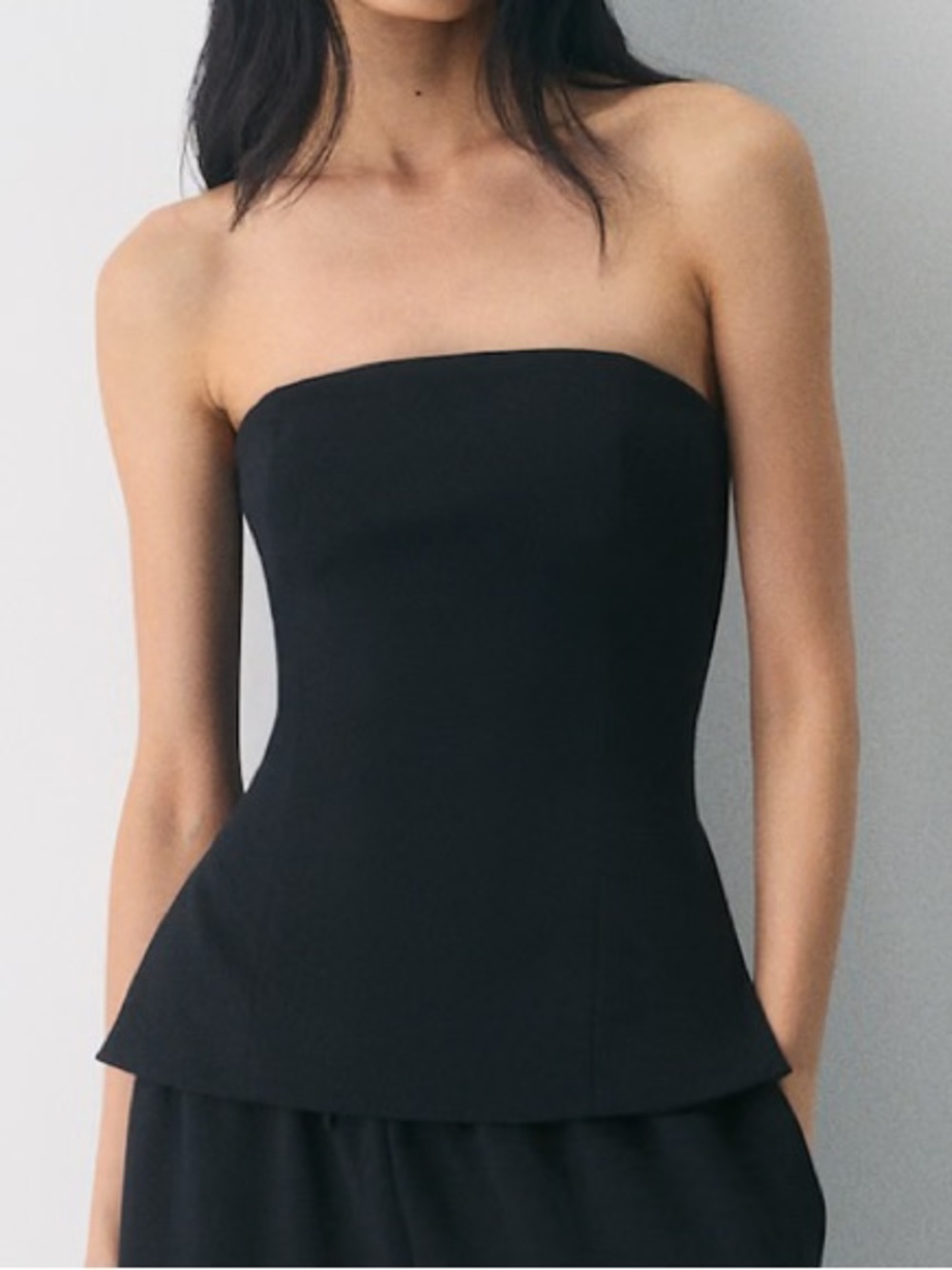 Abercrombie & Fitch Black Strapless Tube Top Sz S